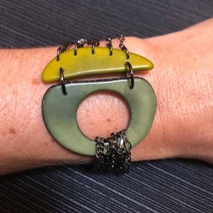 Olive & Citron Tagua Seed & Wrap Bracelet
